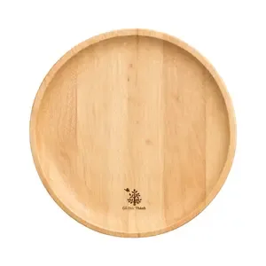 Đĩa Gỗ Tròn, Round Wooden Plate (21.5 x 1.7cm)